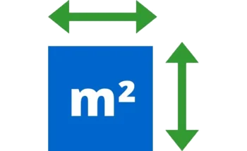 un rectangle avec la mention mètres carré et des flèches sur 2 côtés représente la superficie d'un bien mesurée dans la cadre d'un diagnostic Mesurage Carrez ou Loi Boutin